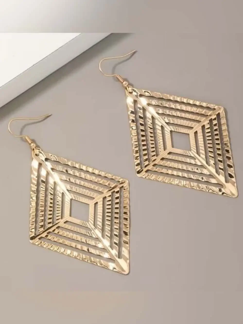 Elegant Tribal Gold Hollow Earrings
